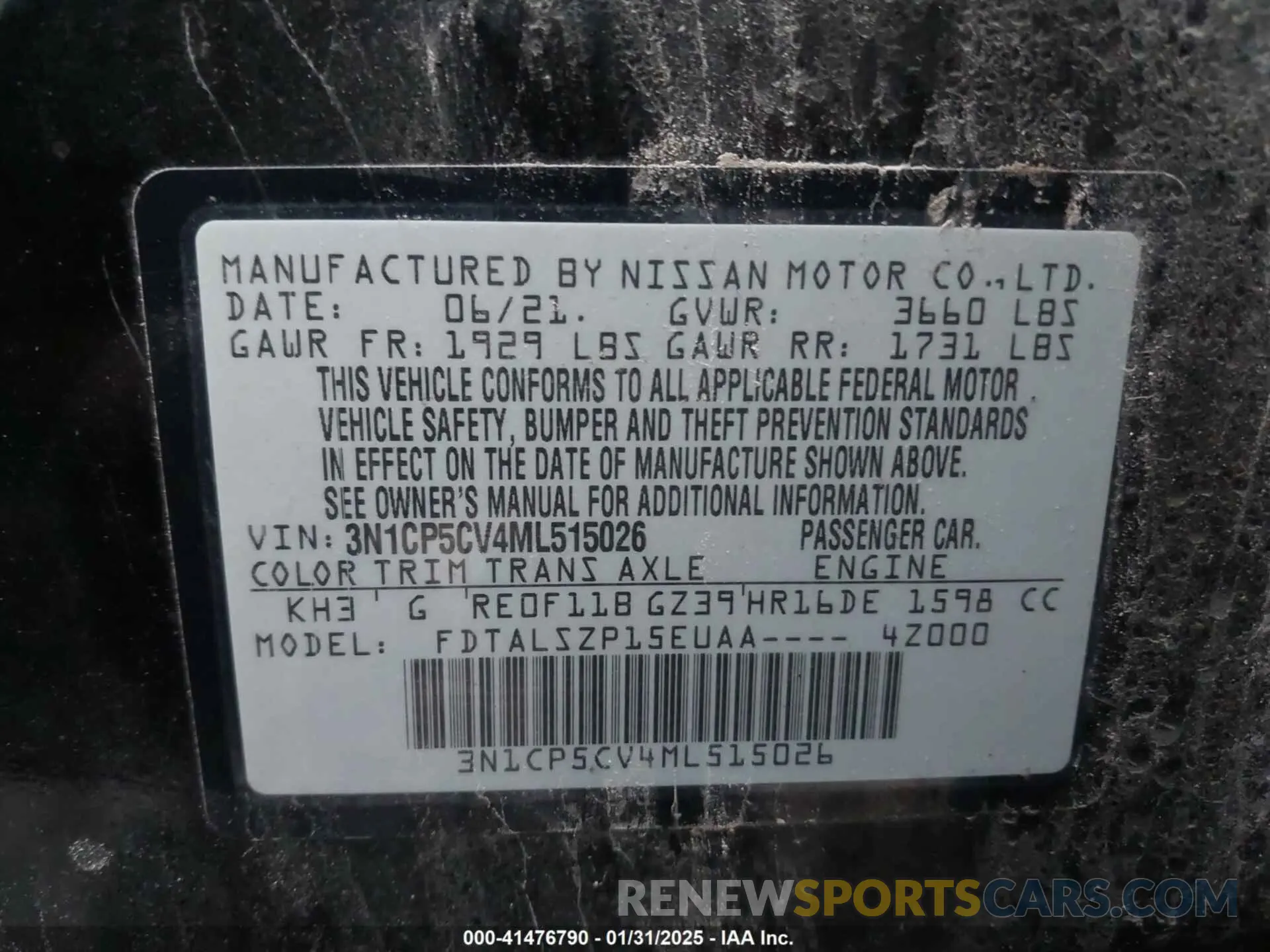 9 Photograph of a damaged car 3N1CP5CV4ML515026 NISSAN KICKS 2021