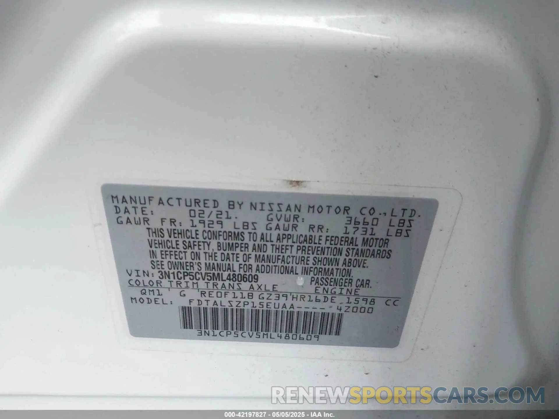 9 Photograph of a damaged car 3N1CP5CV5ML480609 NISSAN KICKS 2021