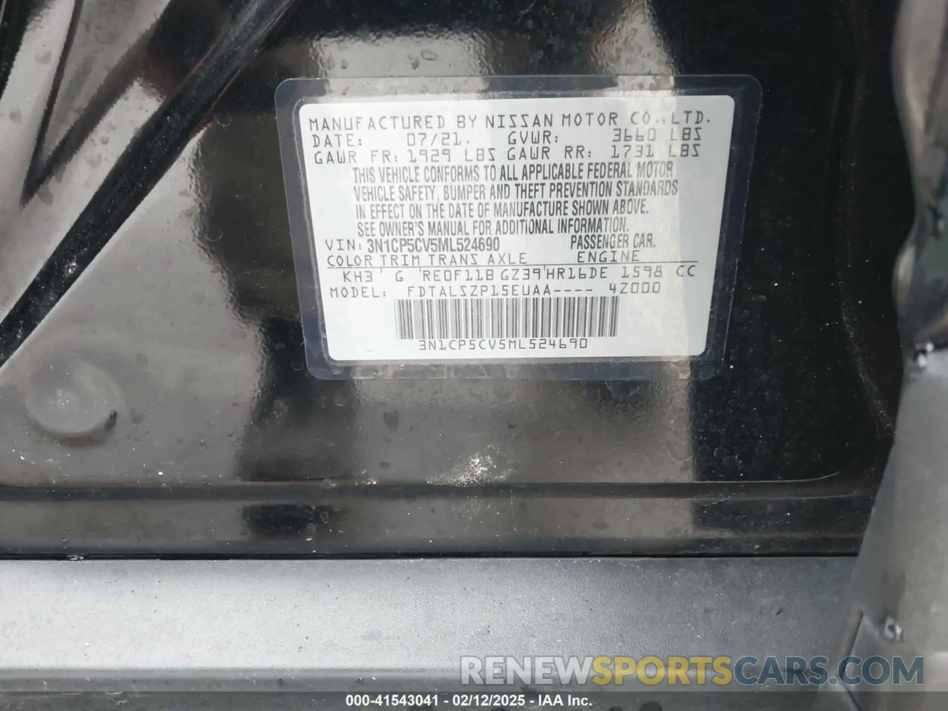 9 Photograph of a damaged car 3N1CP5CV5ML524690 NISSAN KICKS 2021