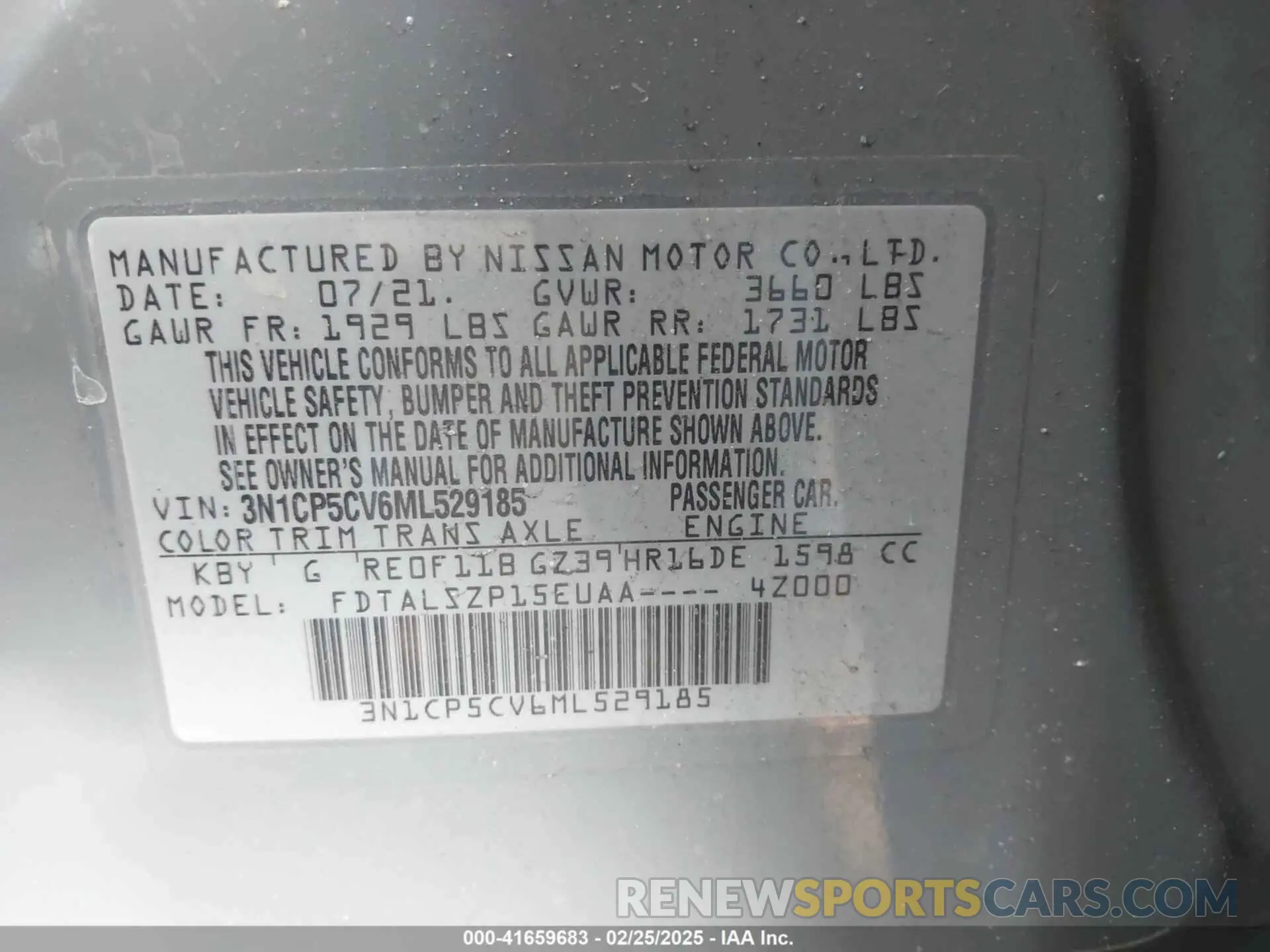 9 Photograph of a damaged car 3N1CP5CV6ML529185 NISSAN KICKS 2021