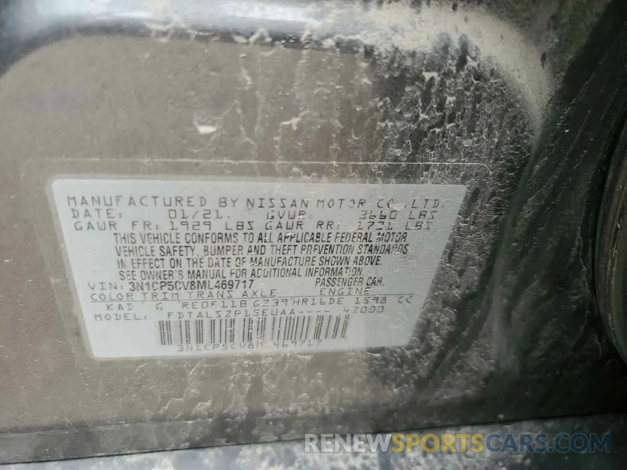 14 Photograph of a damaged car 3N1CP5CV8ML469717 NISSAN KICKS 2021