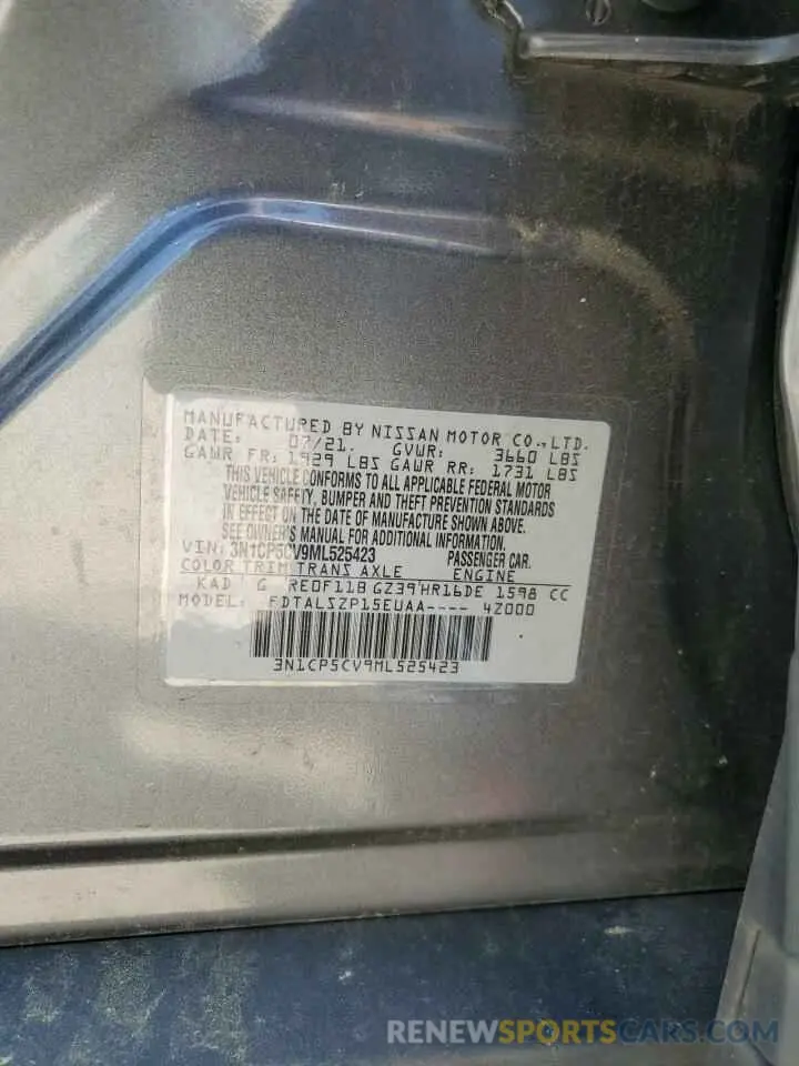 13 Photograph of a damaged car 3N1CP5CV9ML525423 NISSAN KICKS 2021