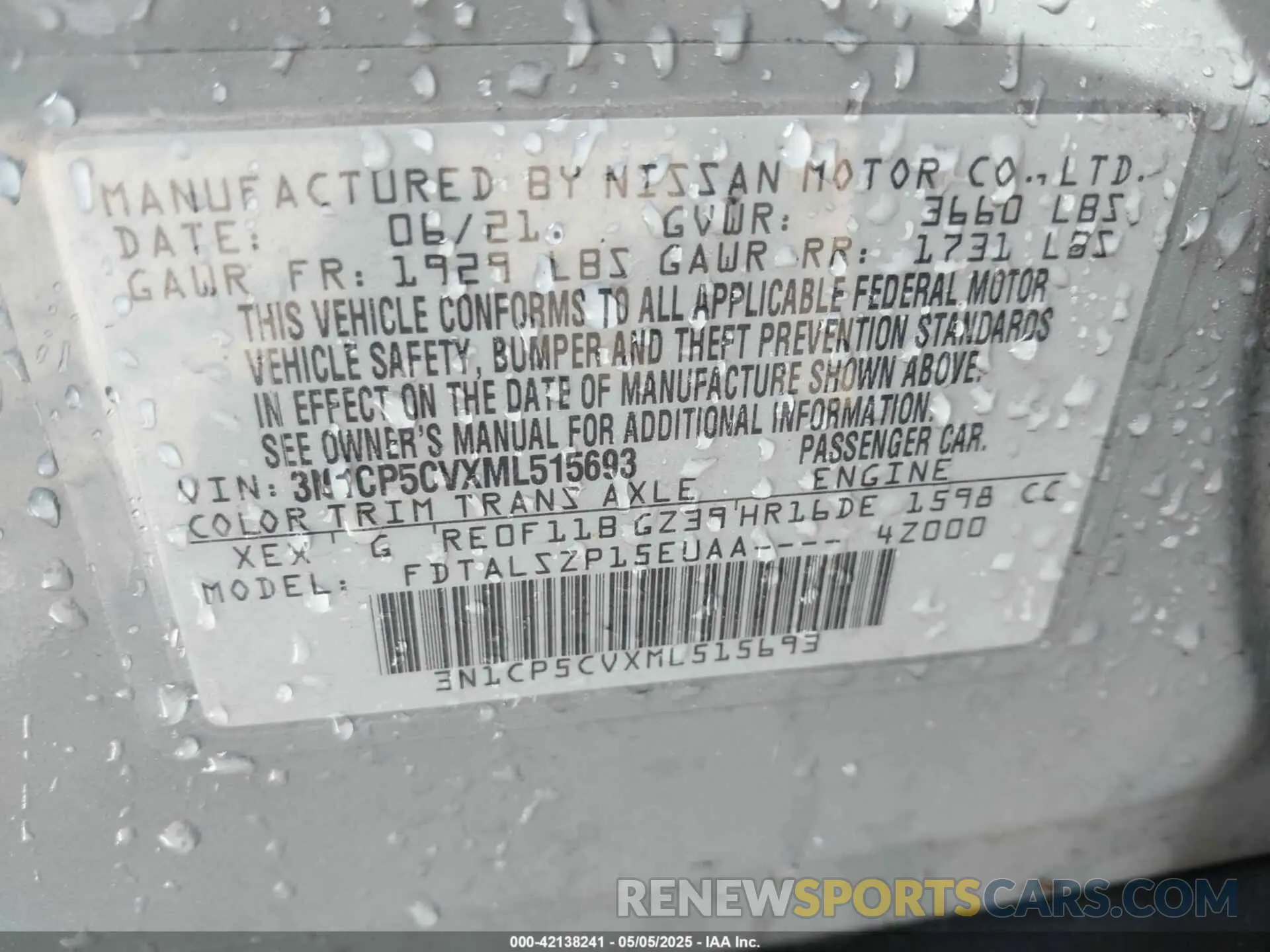 9 Photograph of a damaged car 3N1CP5CVXML515693 NISSAN KICKS 2021