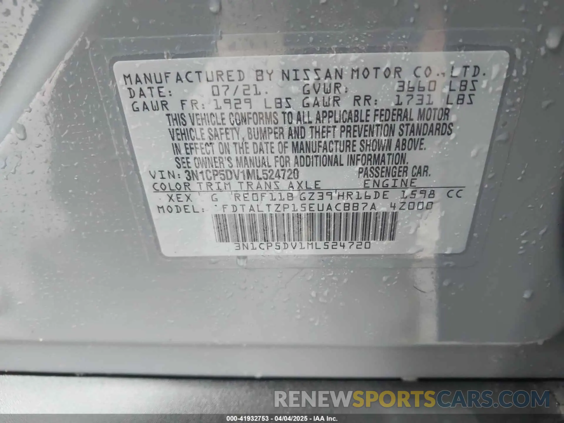9 Photograph of a damaged car 3N1CP5DV1ML524720 NISSAN KICKS 2021