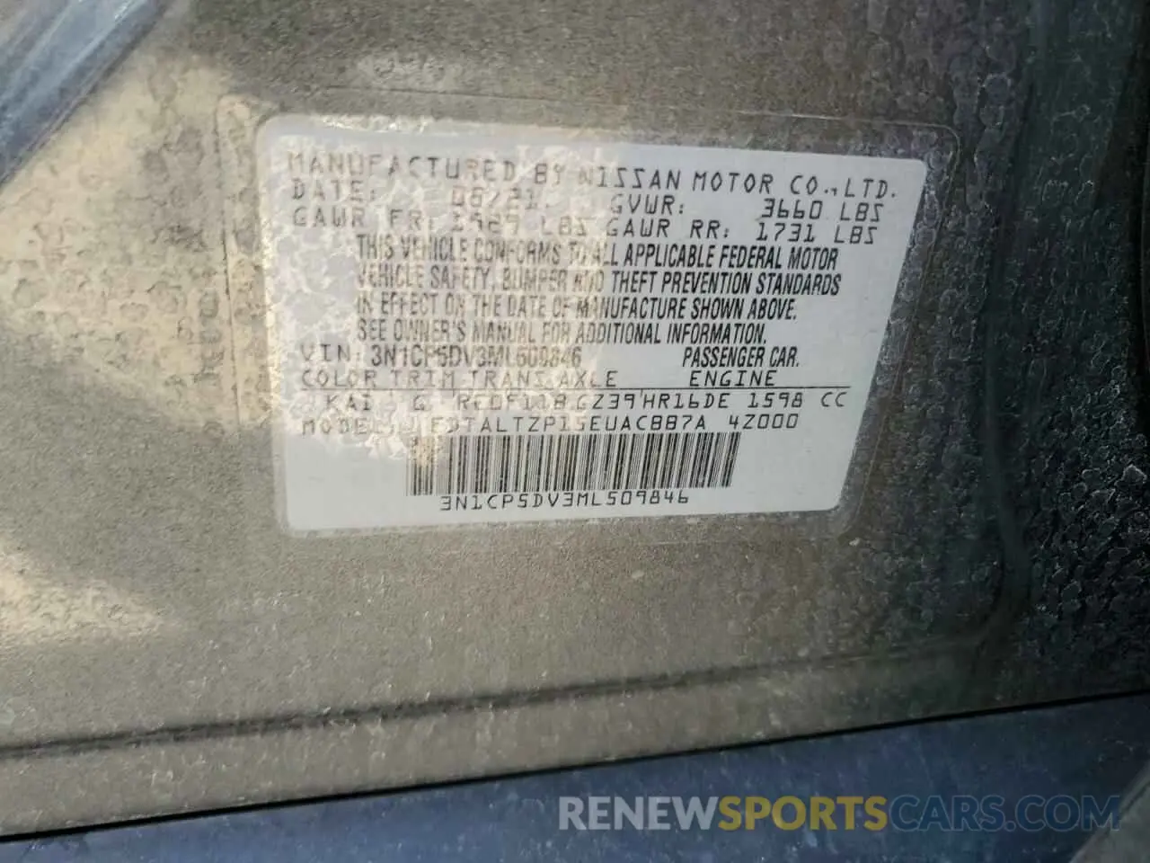 13 Photograph of a damaged car 3N1CP5DV3ML509846 NISSAN KICKS 2021