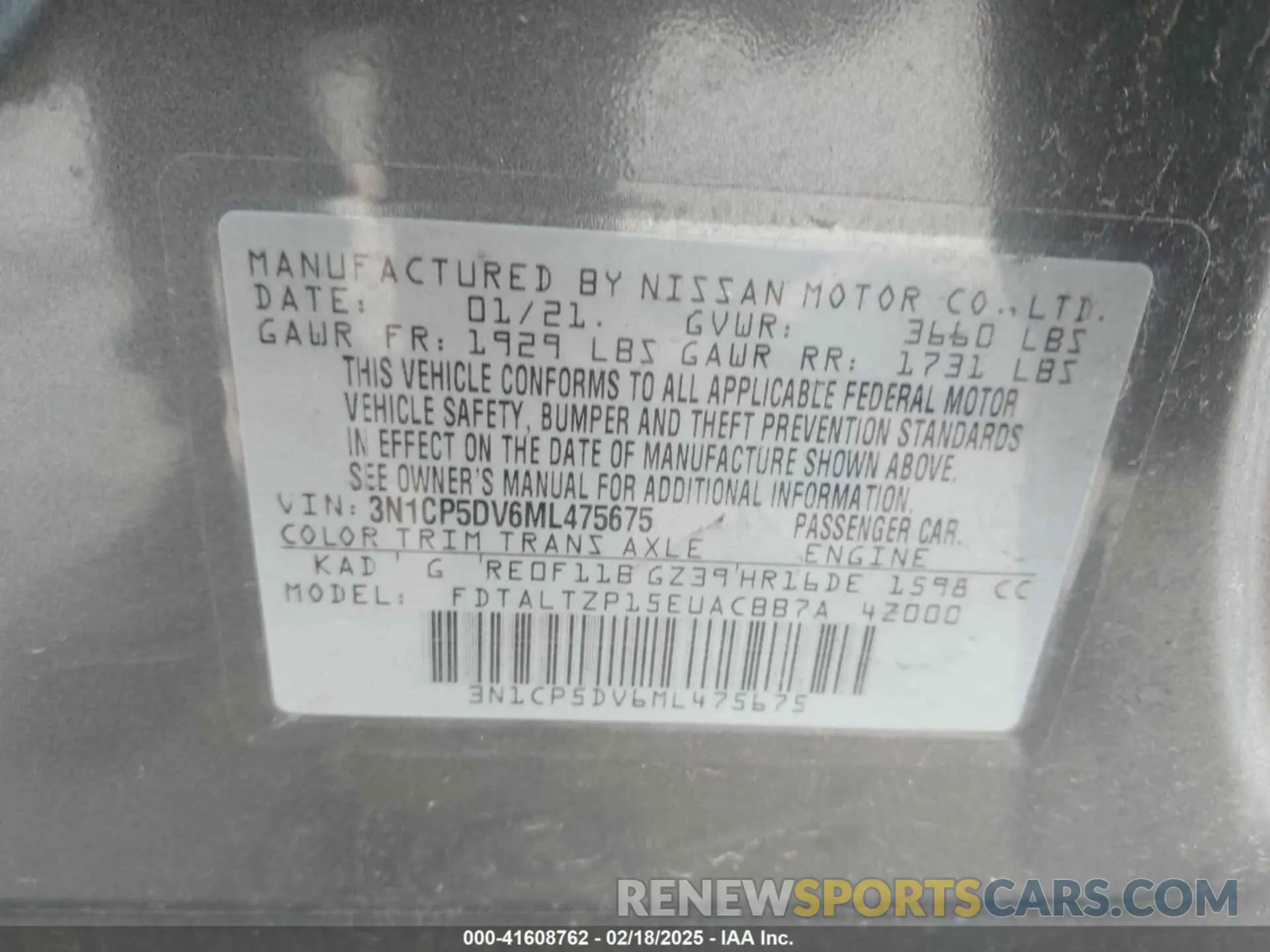 9 Photograph of a damaged car 3N1CP5DV6ML475675 NISSAN KICKS 2021