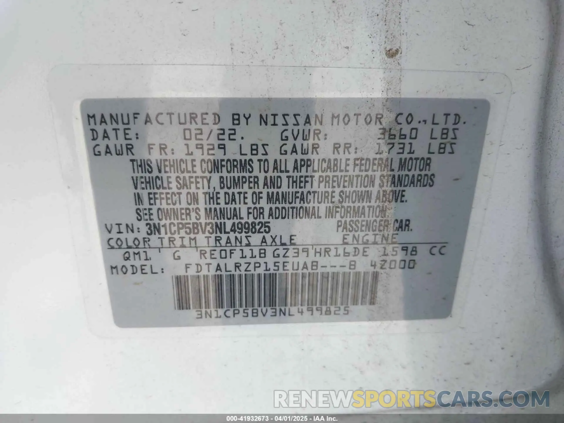 9 Photograph of a damaged car 3N1CP5BV3NL499825 NISSAN KICKS 2022
