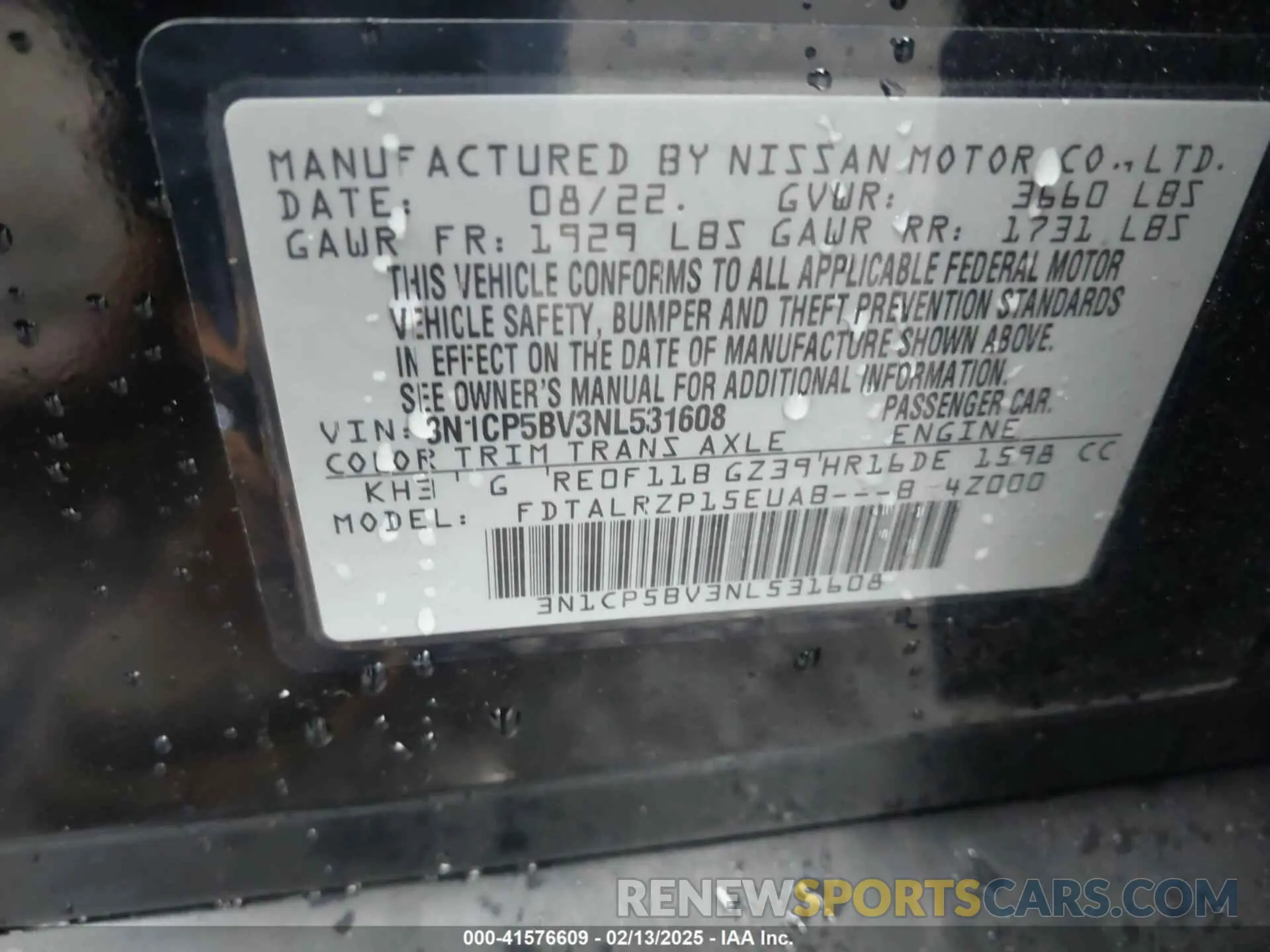 9 Photograph of a damaged car 3N1CP5BV3NL531608 NISSAN KICKS 2022