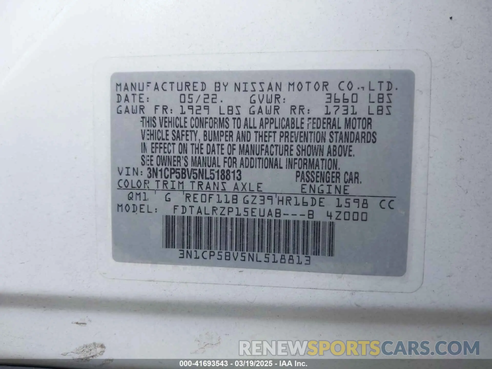 9 Photograph of a damaged car 3N1CP5BV5NL518813 NISSAN KICKS 2022