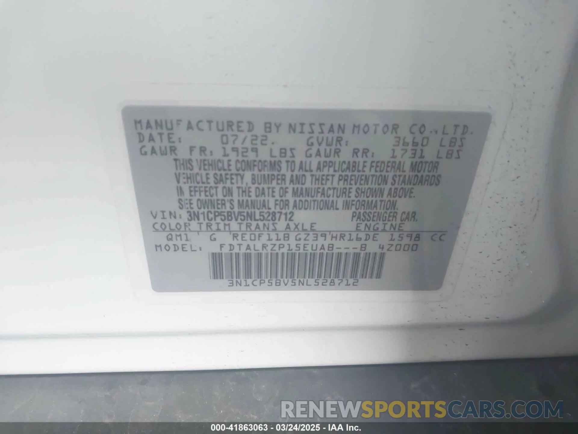 9 Photograph of a damaged car 3N1CP5BV5NL528712 NISSAN KICKS 2022