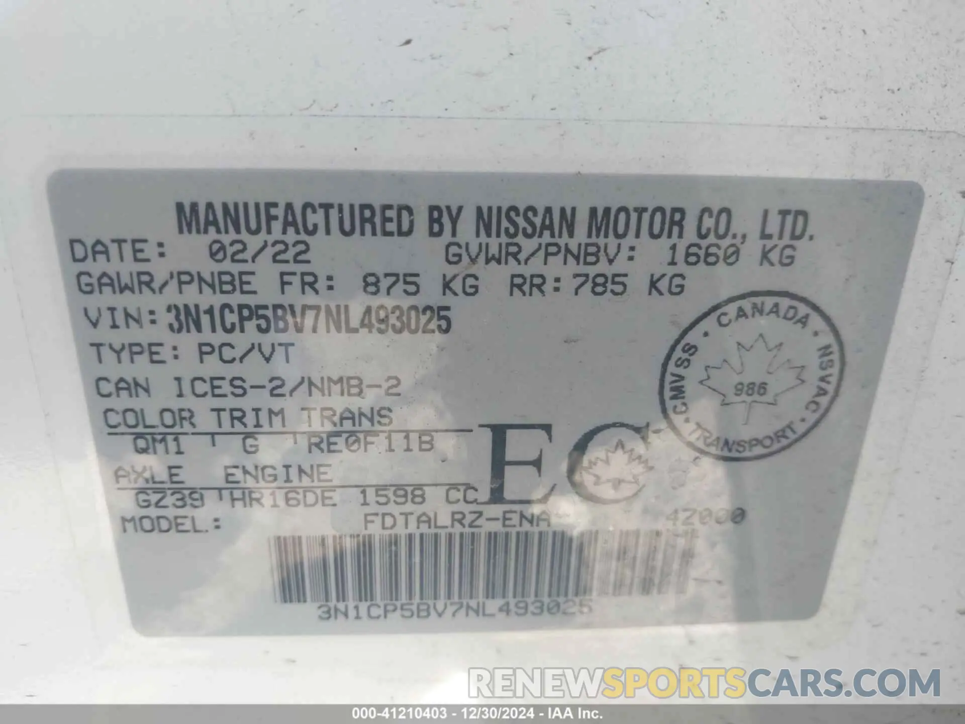 9 Photograph of a damaged car 3N1CP5BV7NL493025 NISSAN KICKS 2022