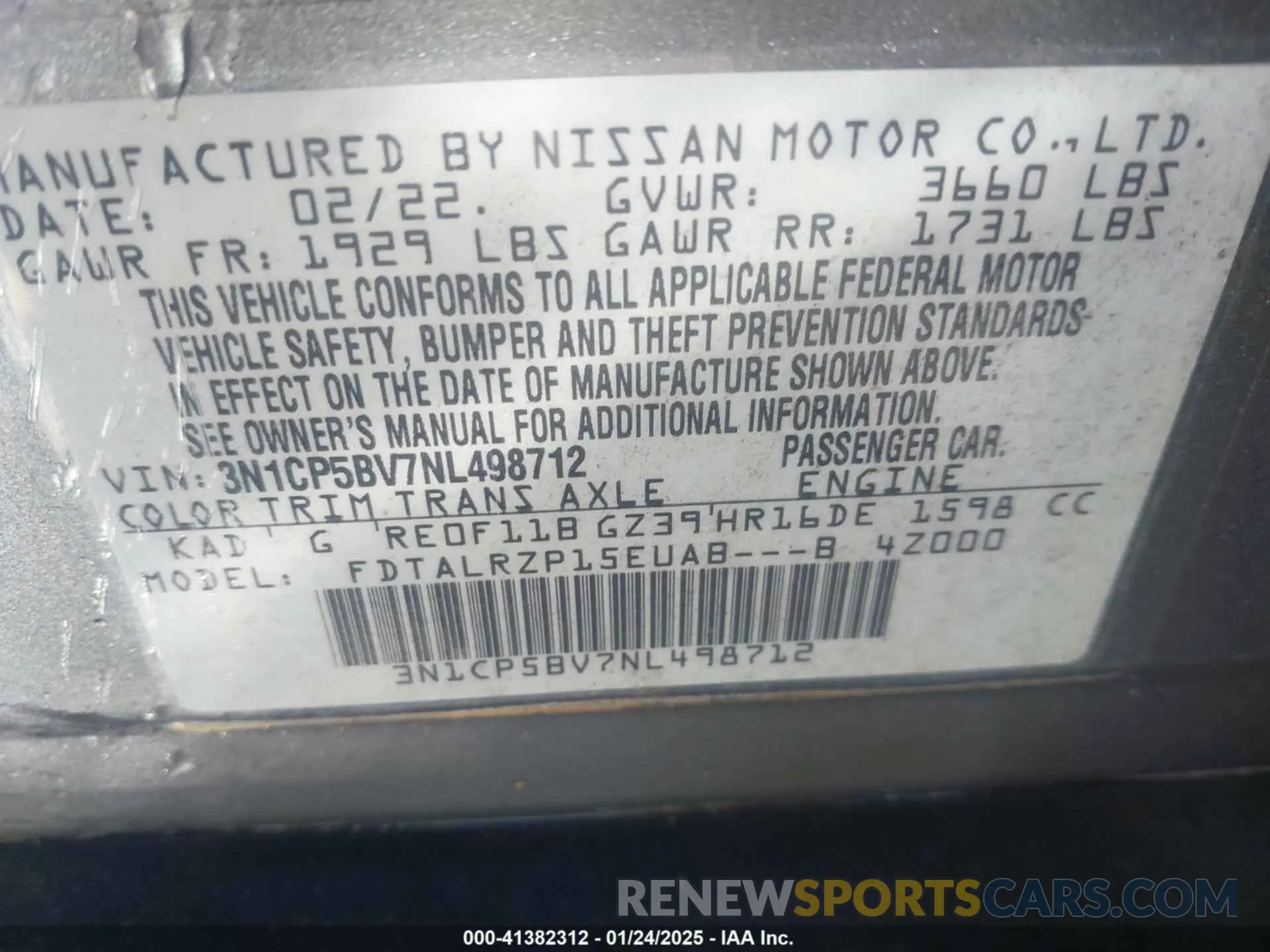 9 Photograph of a damaged car 3N1CP5BV7NL498712 NISSAN KICKS 2022