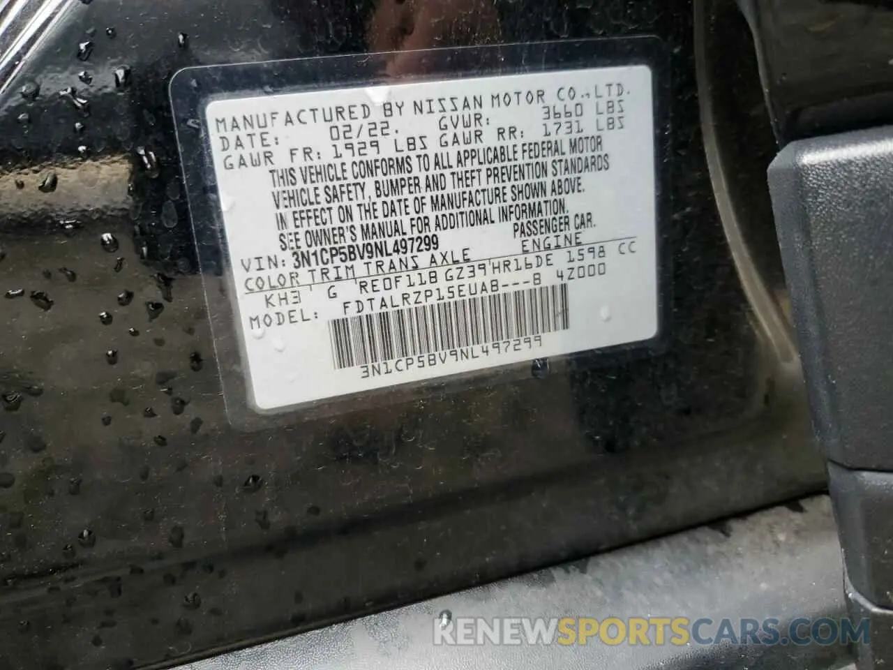 12 Photograph of a damaged car 3N1CP5BV9NL497299 NISSAN KICKS 2022