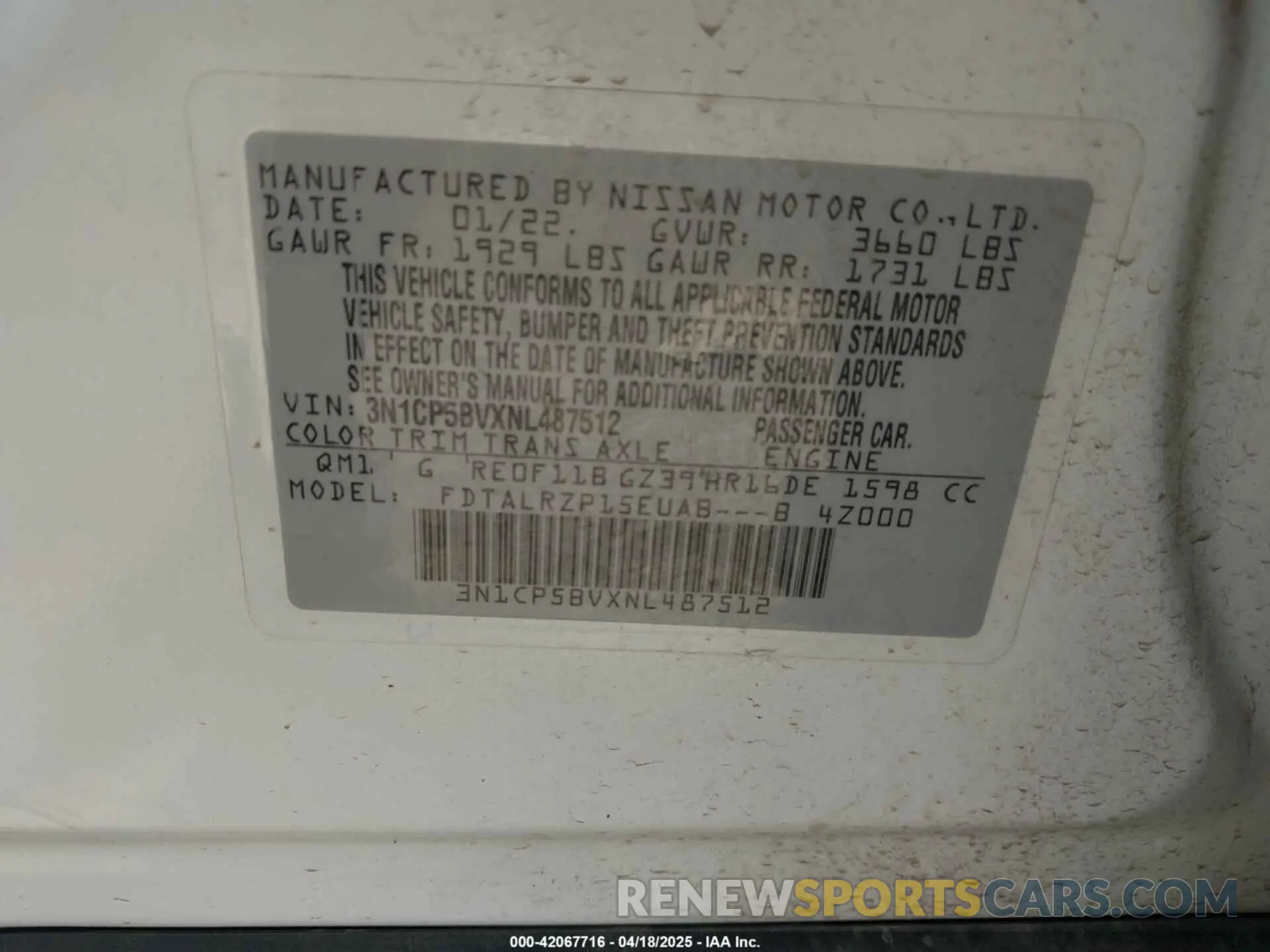 9 Photograph of a damaged car 3N1CP5BVXNL487512 NISSAN KICKS 2022