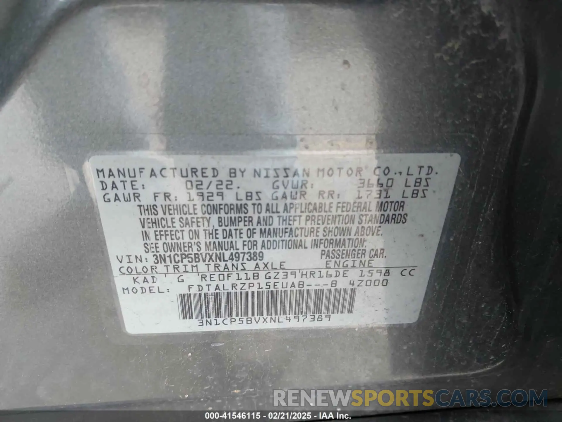 9 Photograph of a damaged car 3N1CP5BVXNL497389 NISSAN KICKS 2022