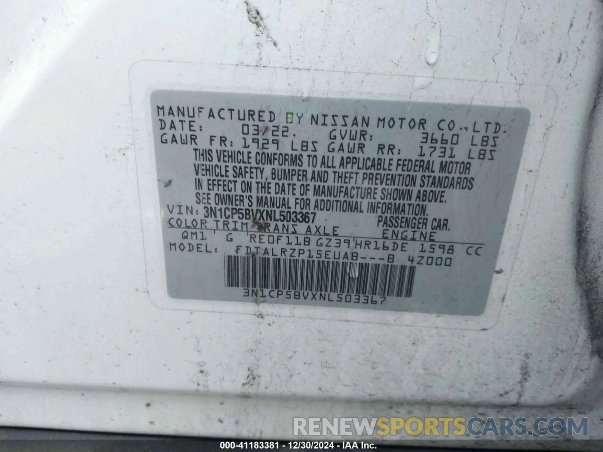 9 Photograph of a damaged car 3N1CP5BVXNL503367 NISSAN KICKS 2022