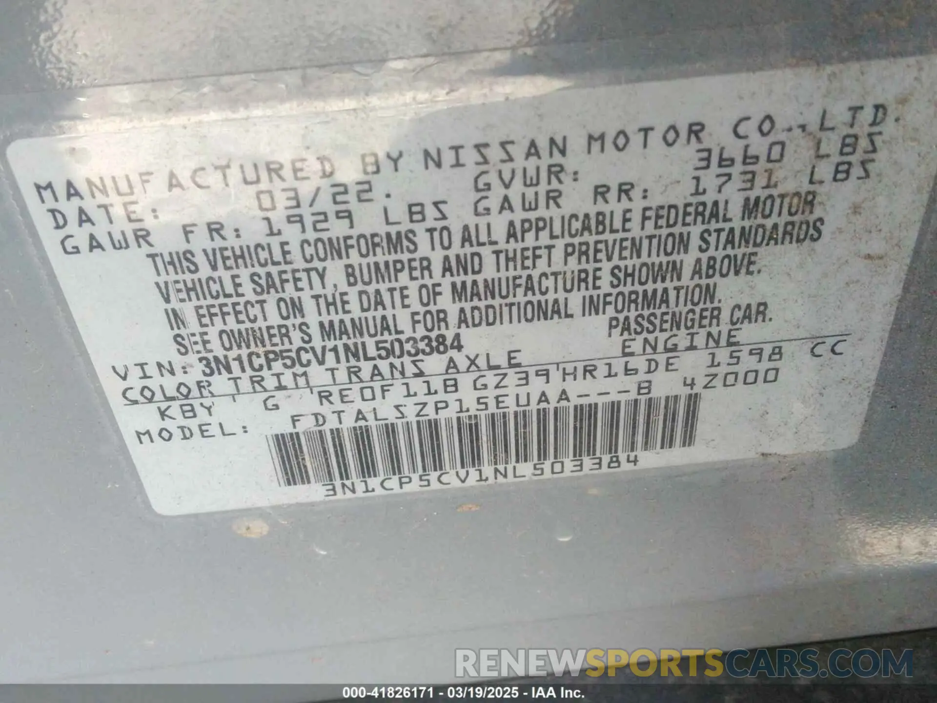 9 Photograph of a damaged car 3N1CP5CV1NL503384 NISSAN KICKS 2022