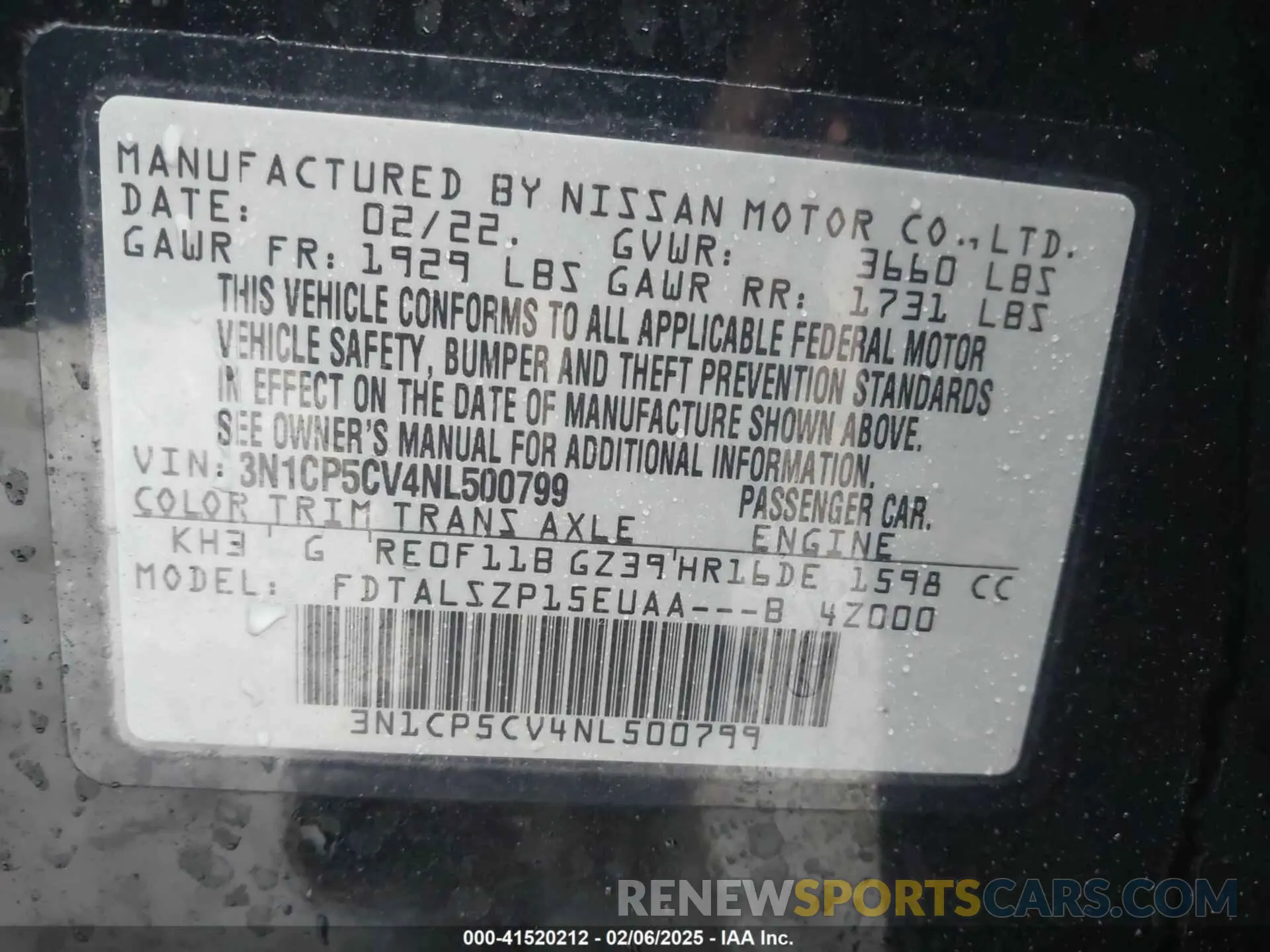 9 Photograph of a damaged car 3N1CP5CV4NL500799 NISSAN KICKS 2022
