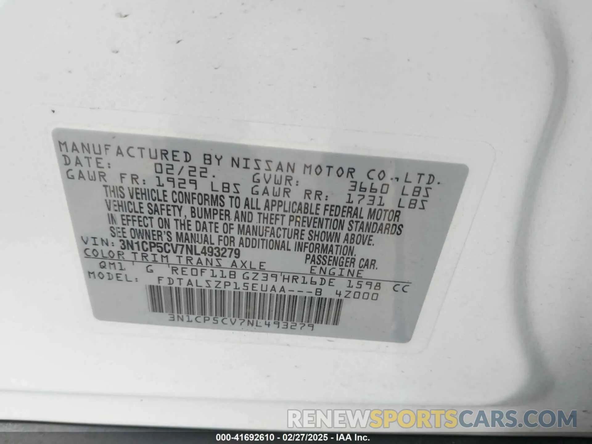 9 Photograph of a damaged car 3N1CP5CV7NL493279 NISSAN KICKS 2022