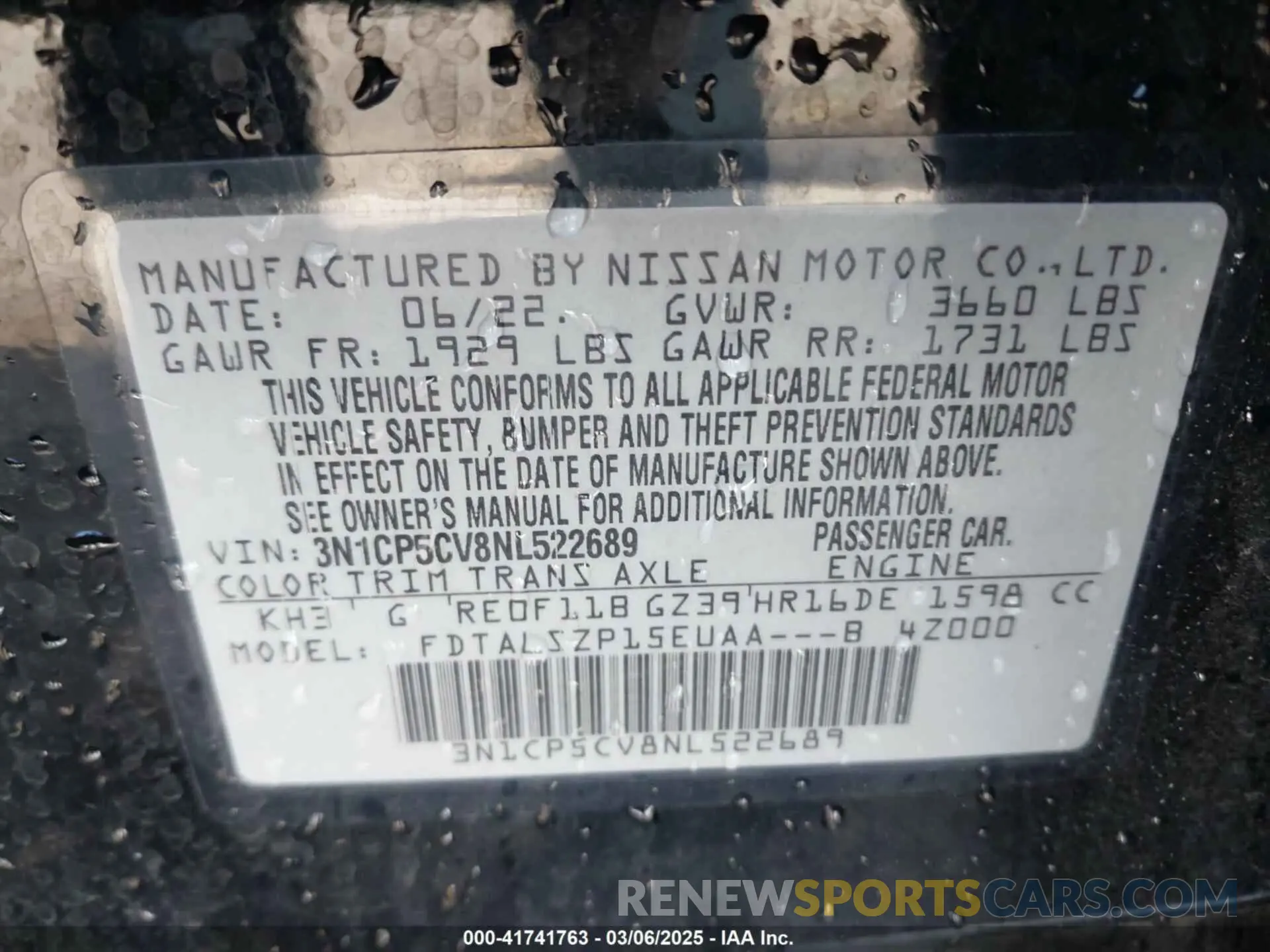 9 Photograph of a damaged car 3N1CP5CV8NL522689 NISSAN KICKS 2022