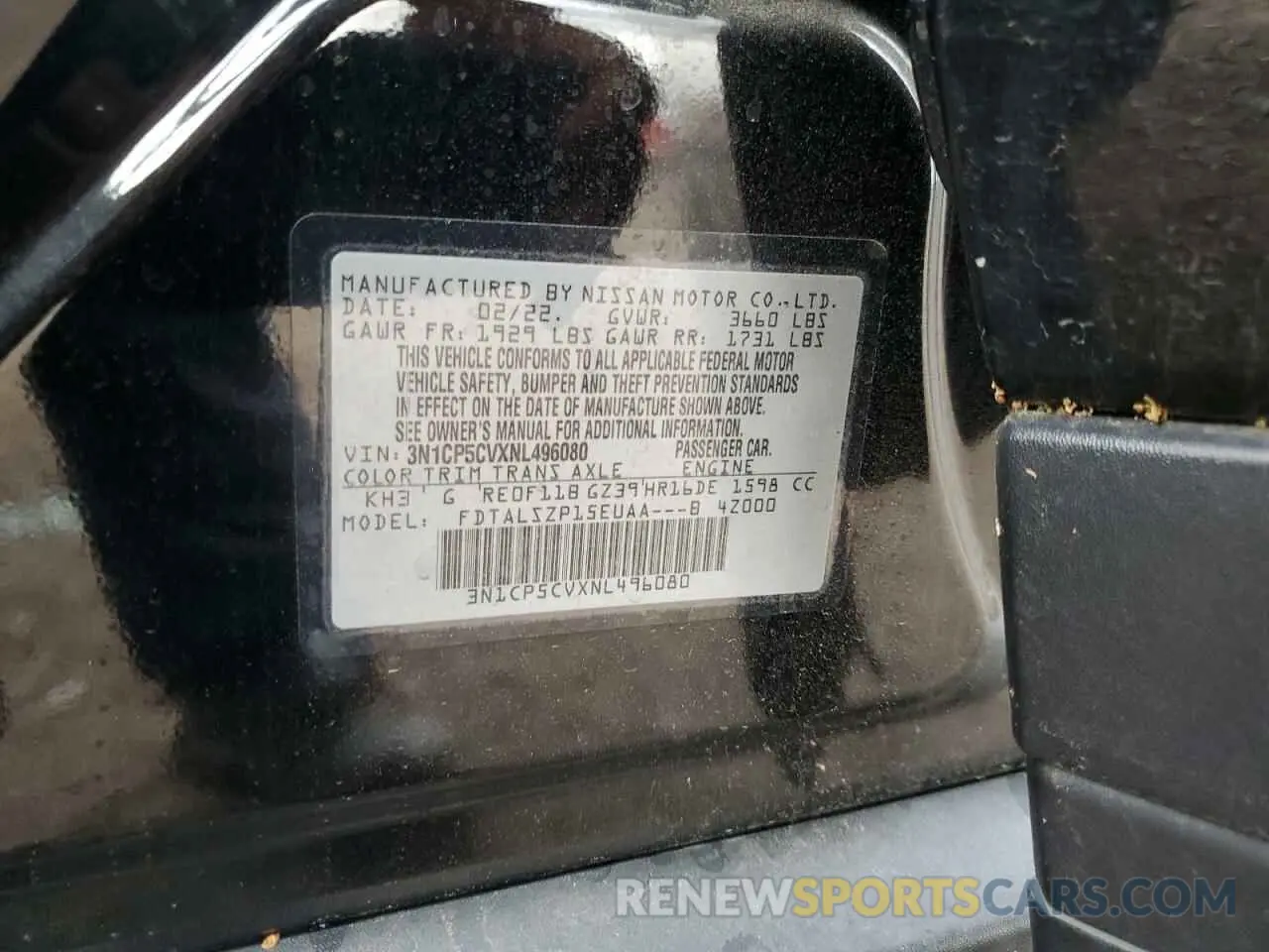 15 Photograph of a damaged car 3N1CP5CVXNL496080 NISSAN KICKS 2022