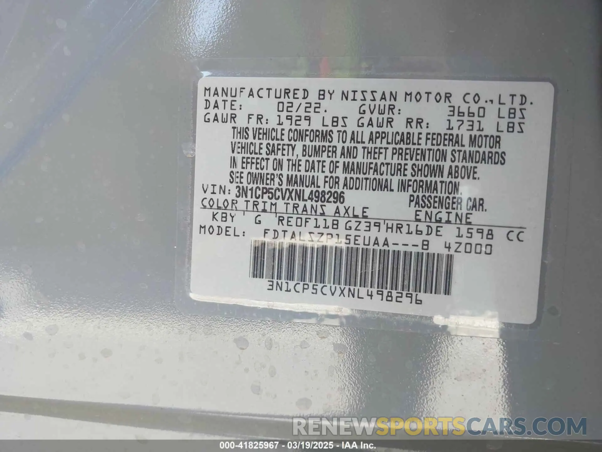 9 Photograph of a damaged car 3N1CP5CVXNL498296 NISSAN KICKS 2022