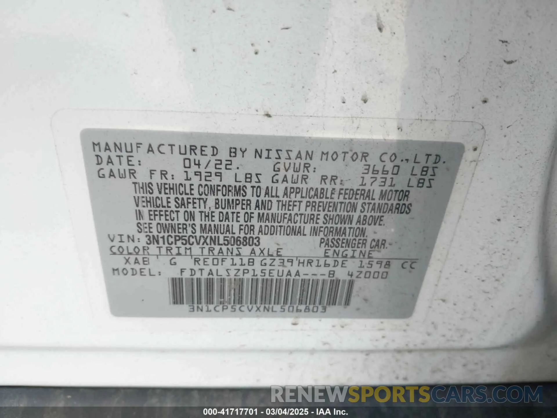 9 Photograph of a damaged car 3N1CP5CVXNL506803 NISSAN KICKS 2022