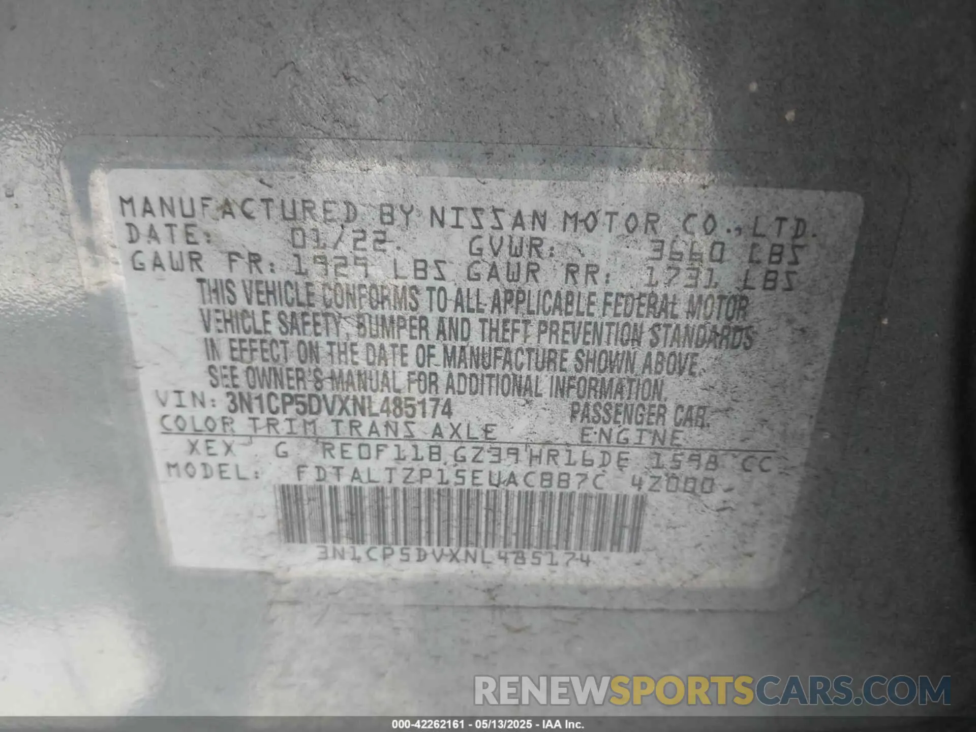 9 Photograph of a damaged car 3N1CP5DVXNL485174 NISSAN KICKS 2022