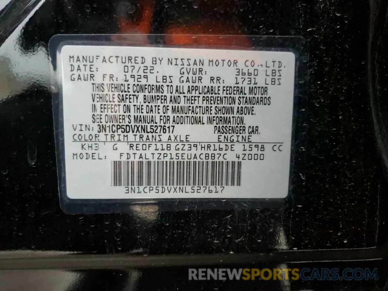 13 Photograph of a damaged car 3N1CP5DVXNL527617 NISSAN KICKS 2022