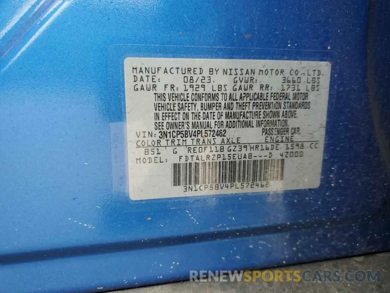 14 Photograph of a damaged car 3N1CP5BV4PL572462 NISSAN KICKS 2023