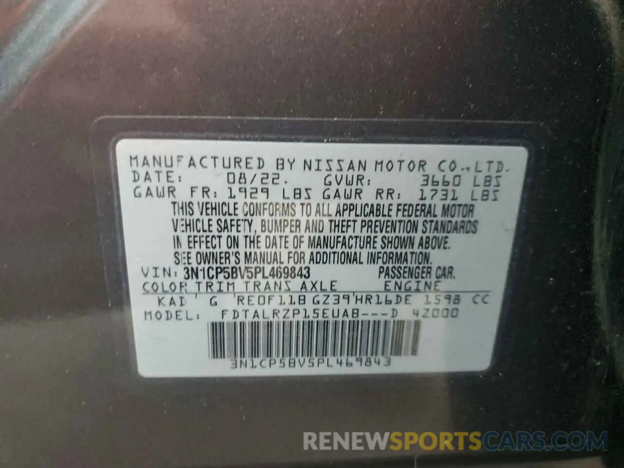 14 Photograph of a damaged car 3N1CP5BV5PL469843 NISSAN KICKS 2023
