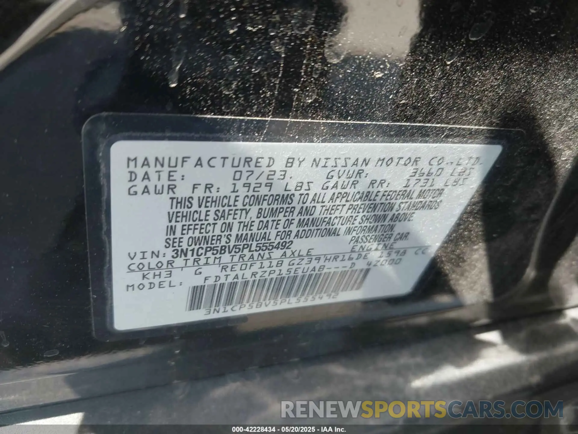 9 Photograph of a damaged car 3N1CP5BV5PL555492 NISSAN KICKS 2023