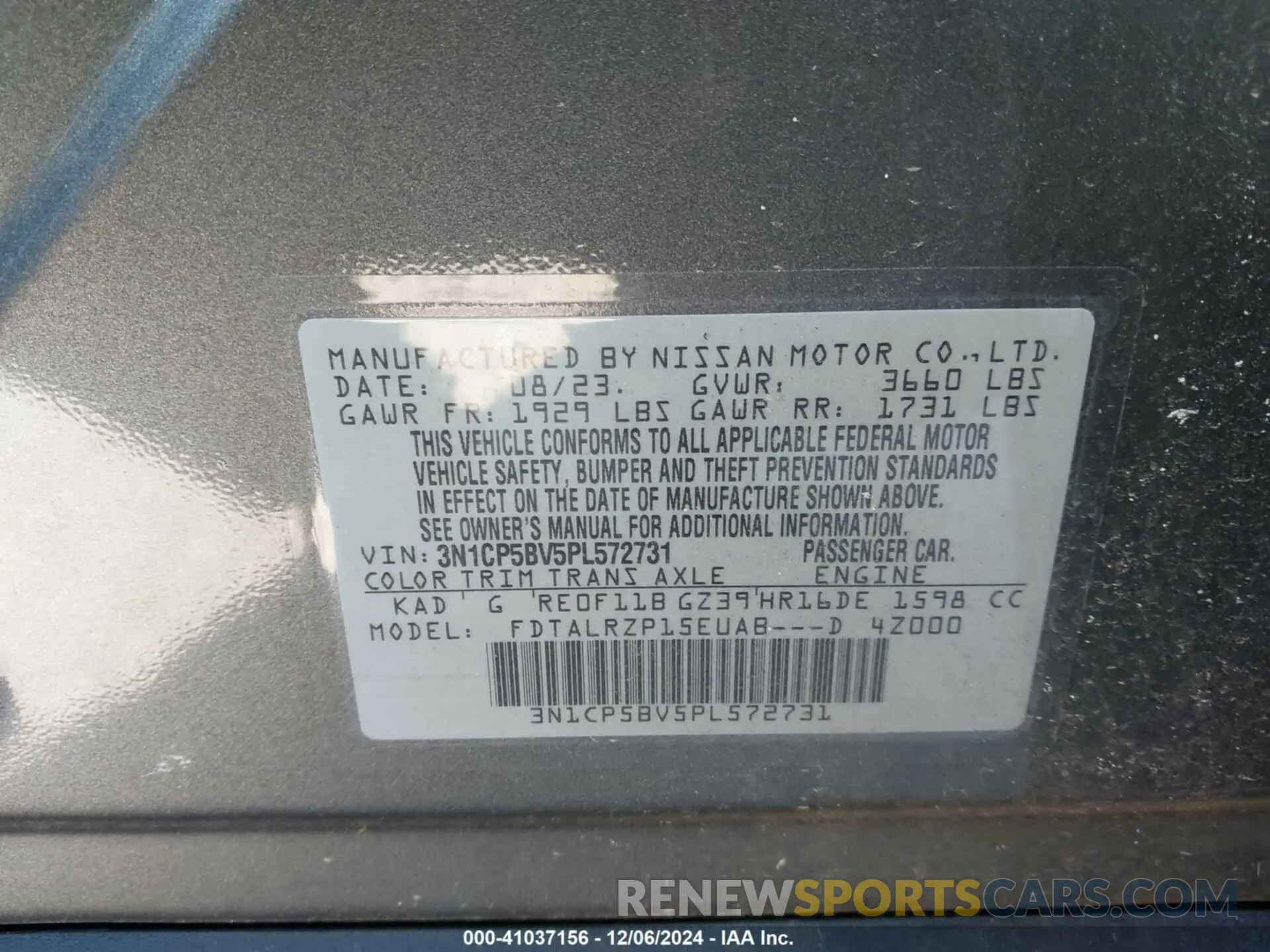 9 Photograph of a damaged car 3N1CP5BV5PL572731 NISSAN KICKS 2023