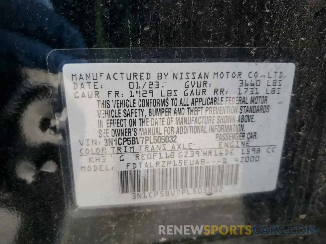 15 Photograph of a damaged car 3N1CP5BV7PL505032 NISSAN KICKS 2023