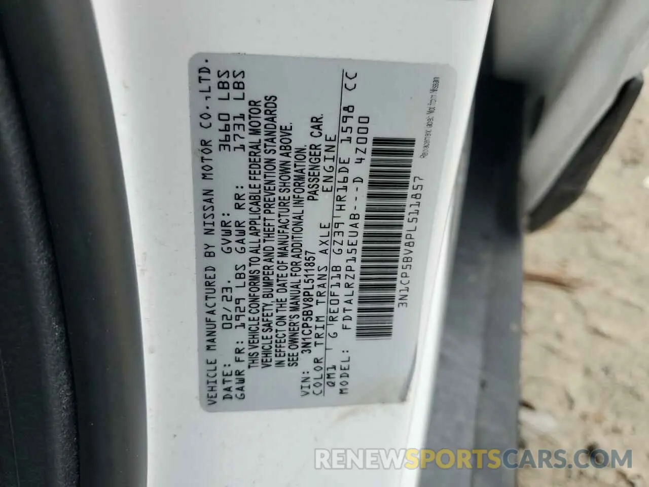 14 Photograph of a damaged car 3N1CP5BV8PL511857 NISSAN KICKS 2023