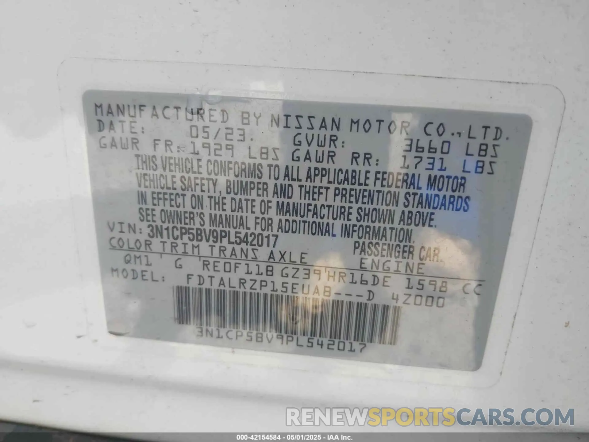 9 Photograph of a damaged car 3N1CP5BV9PL542017 NISSAN KICKS 2023