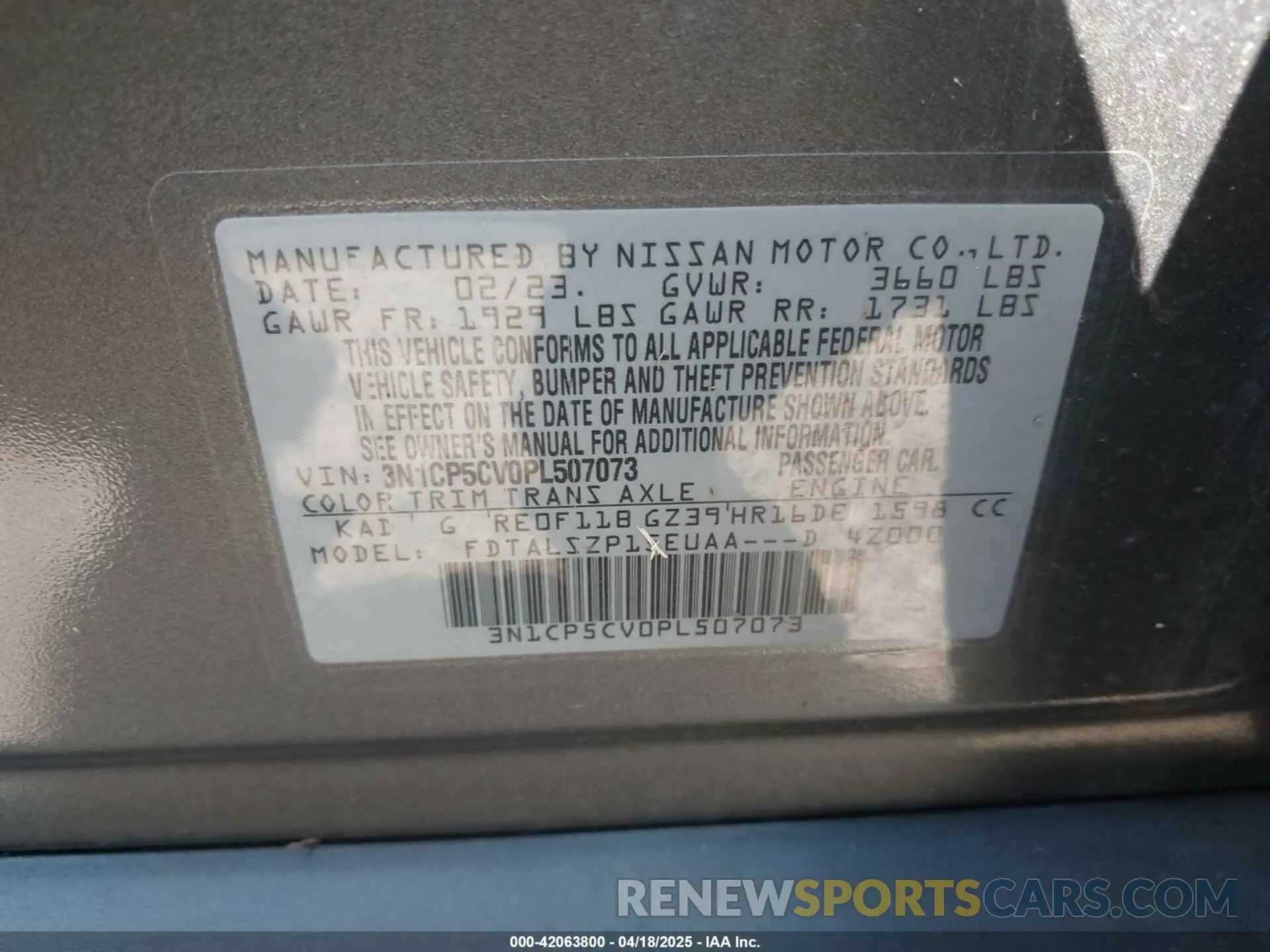 9 Photograph of a damaged car 3N1CP5CV0PL507073 NISSAN KICKS 2023