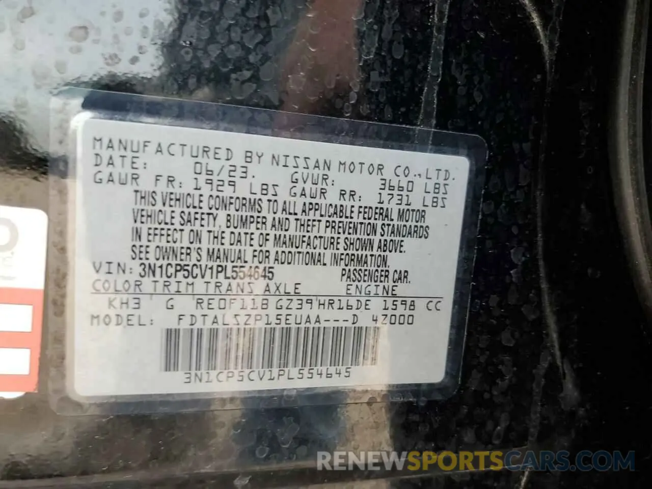 13 Photograph of a damaged car 3N1CP5CV1PL554645 NISSAN KICKS 2023