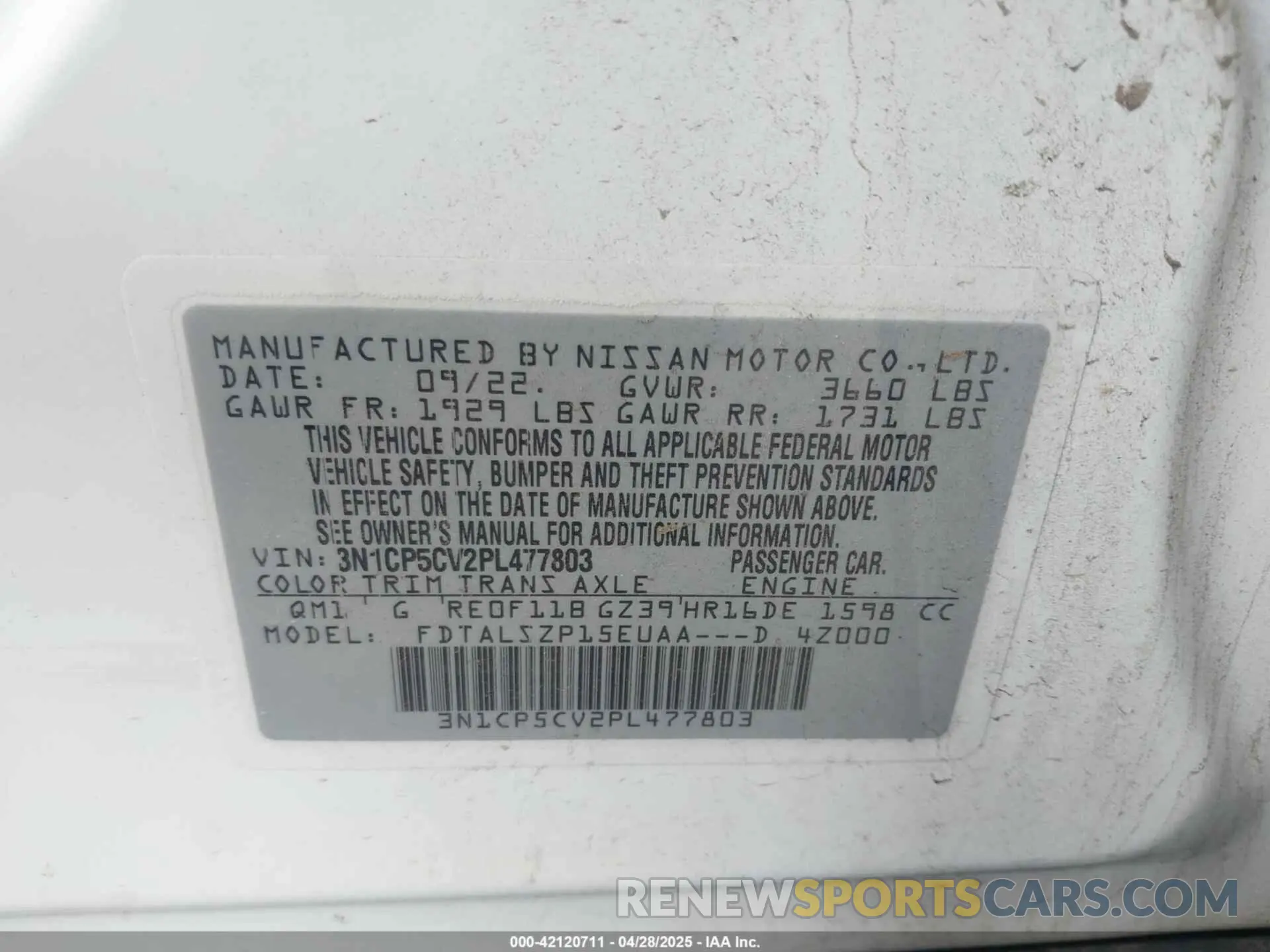 9 Photograph of a damaged car 3N1CP5CV2PL477803 NISSAN KICKS 2023