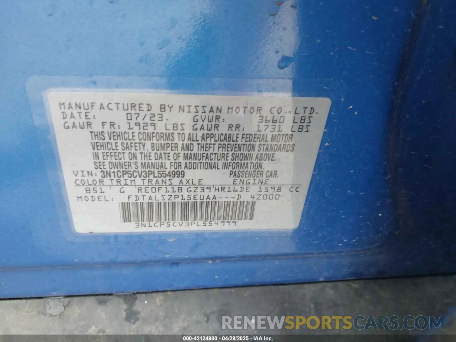9 Photograph of a damaged car 3N1CP5CV3PL554999 NISSAN KICKS 2023