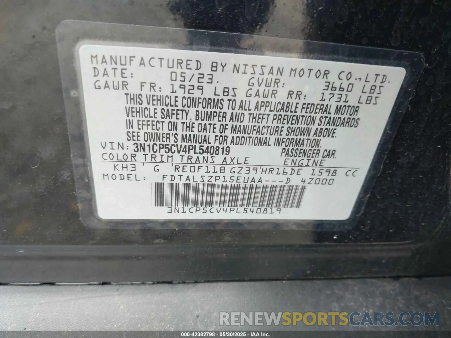 9 Photograph of a damaged car 3N1CP5CV4PL540819 NISSAN KICKS 2023