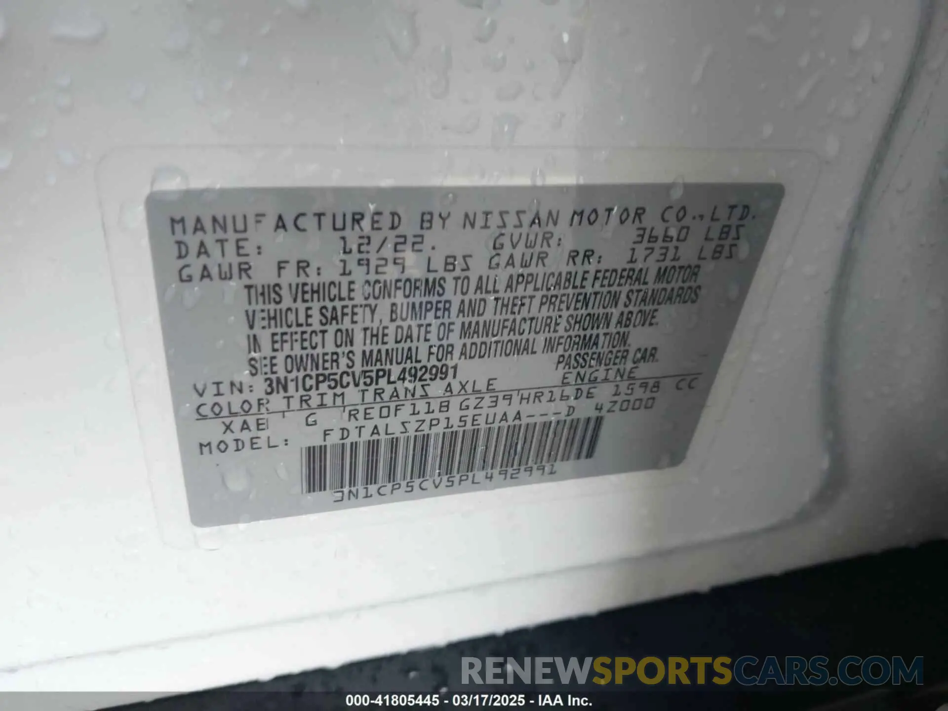 9 Photograph of a damaged car 3N1CP5CV5PL492991 NISSAN KICKS 2023