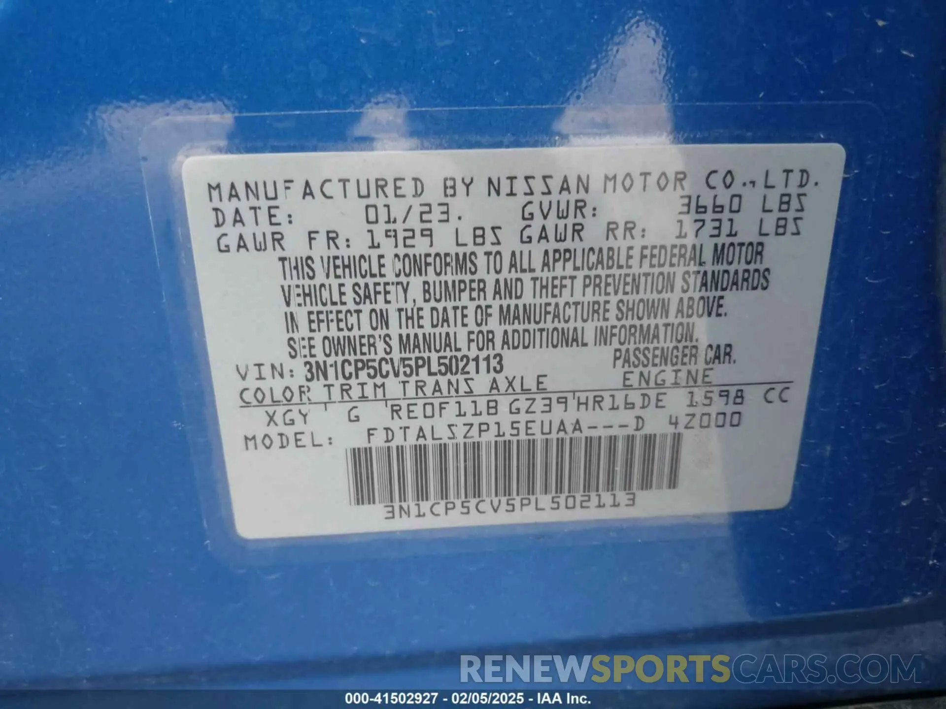 9 Photograph of a damaged car 3N1CP5CV5PL502113 NISSAN KICKS 2023