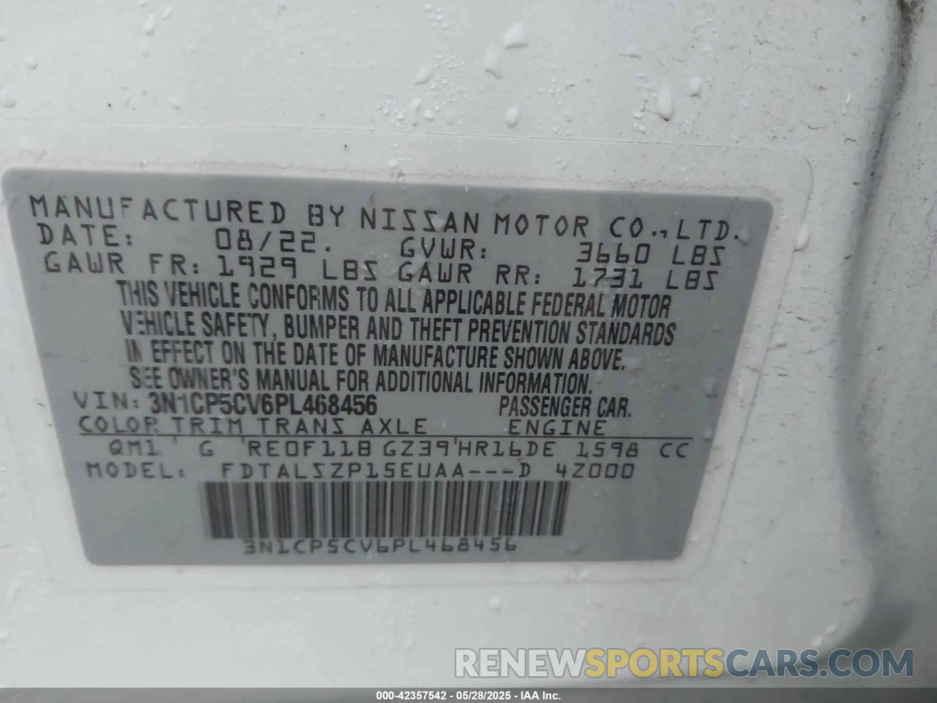 9 Photograph of a damaged car 3N1CP5CV6PL468456 NISSAN KICKS 2023
