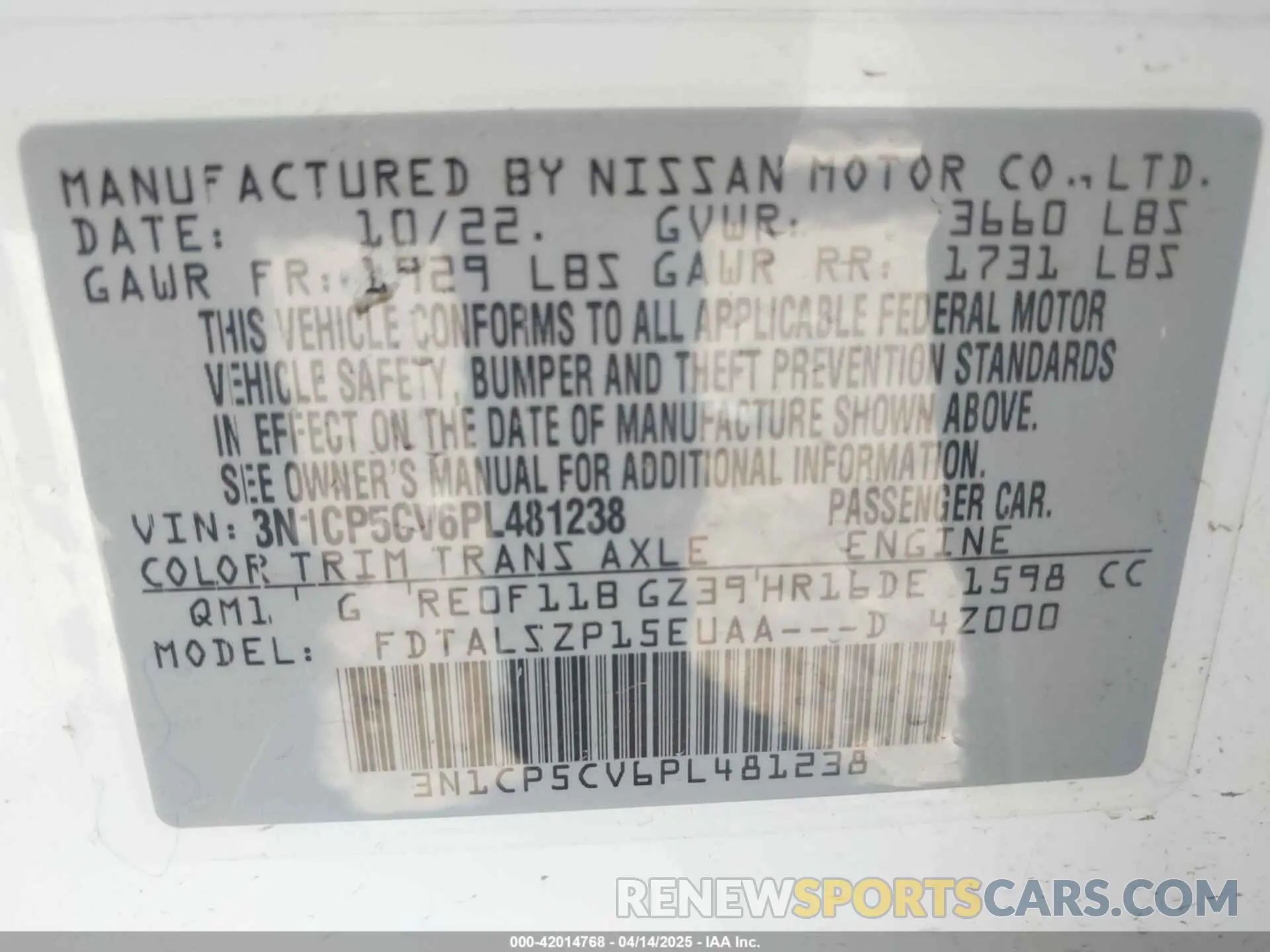 9 Photograph of a damaged car 3N1CP5CV6PL481238 NISSAN KICKS 2023