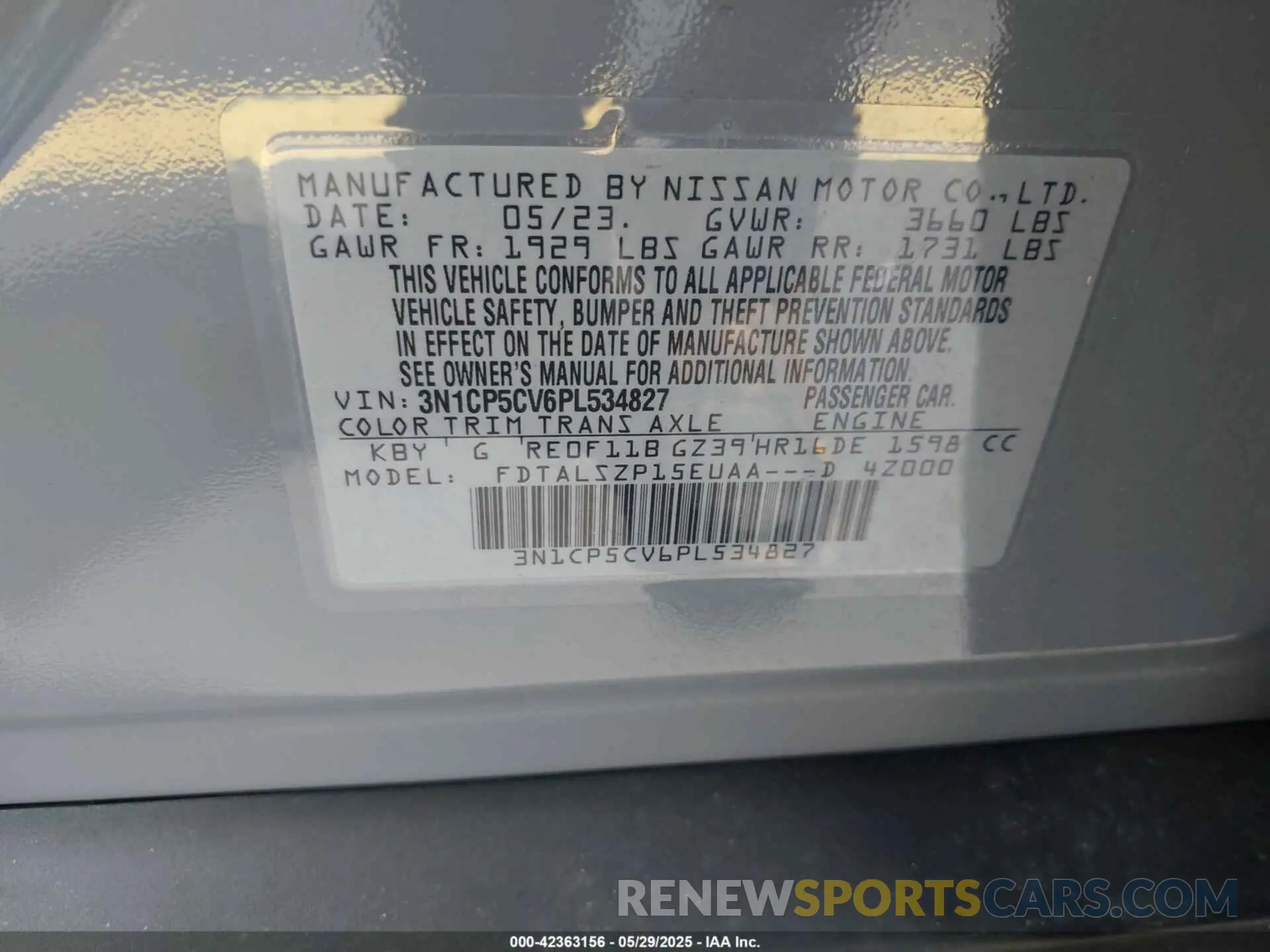 9 Photograph of a damaged car 3N1CP5CV6PL534827 NISSAN KICKS 2023