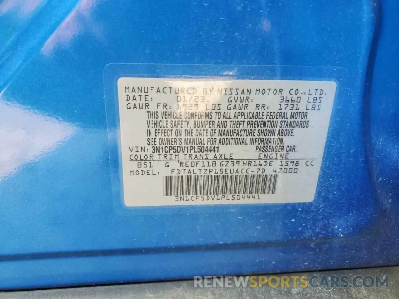 14 Photograph of a damaged car 3N1CP5DV1PL504441 NISSAN KICKS 2023