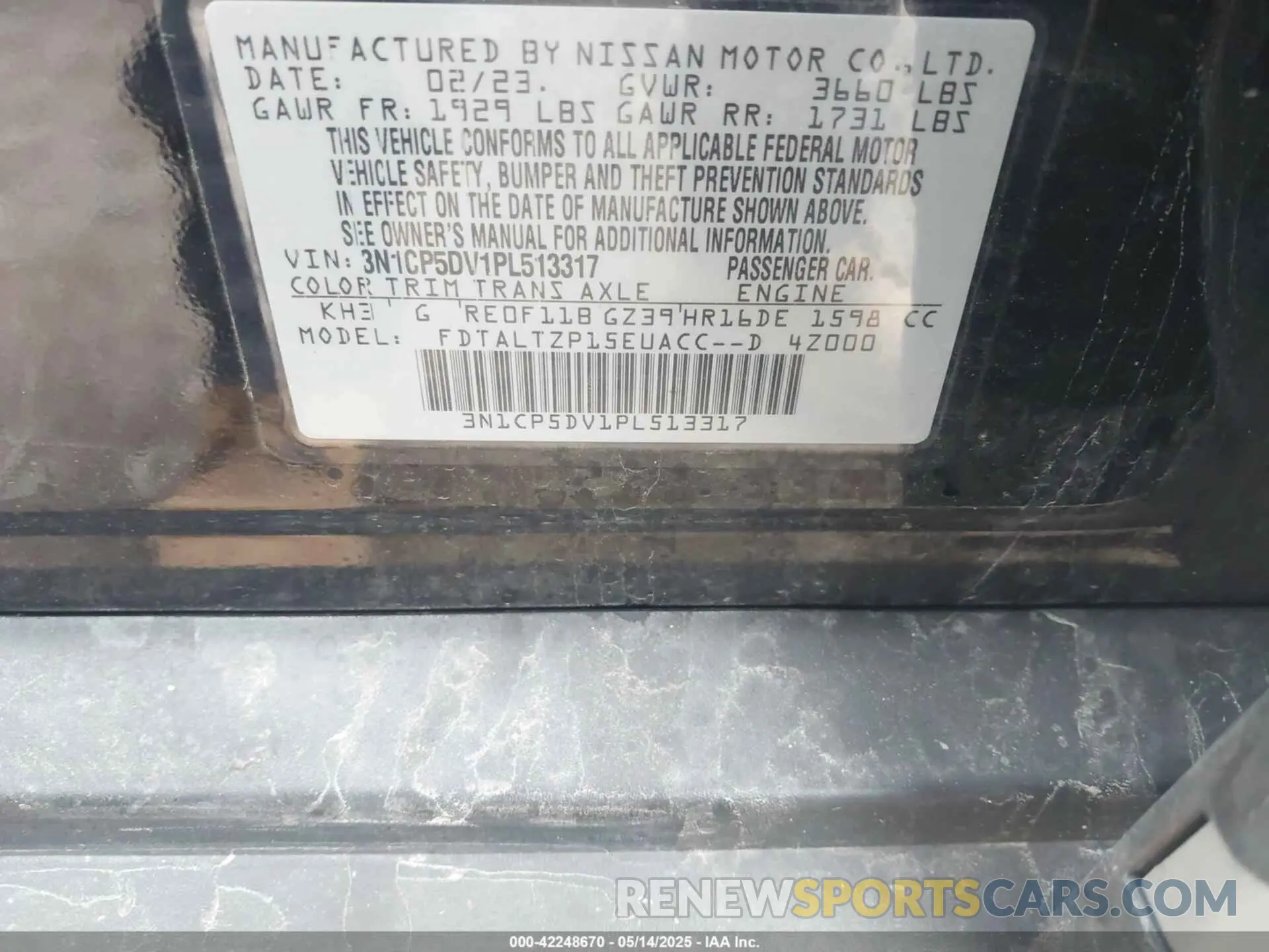 9 Photograph of a damaged car 3N1CP5DV1PL513317 NISSAN KICKS 2023
