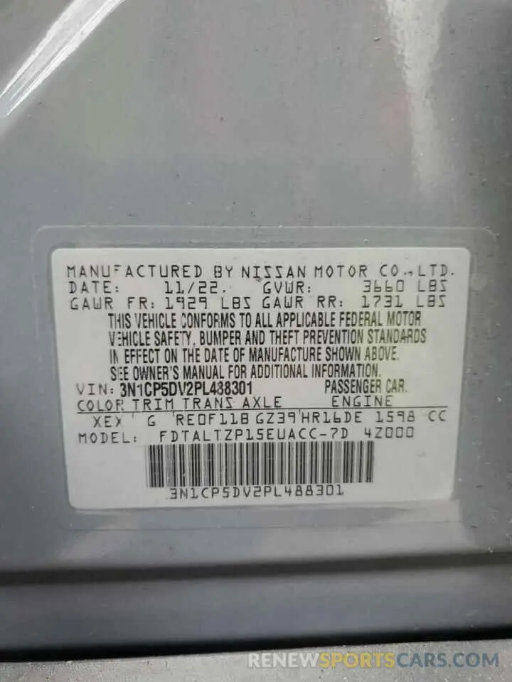 13 Photograph of a damaged car 3N1CP5DV2PL488301 NISSAN KICKS 2023