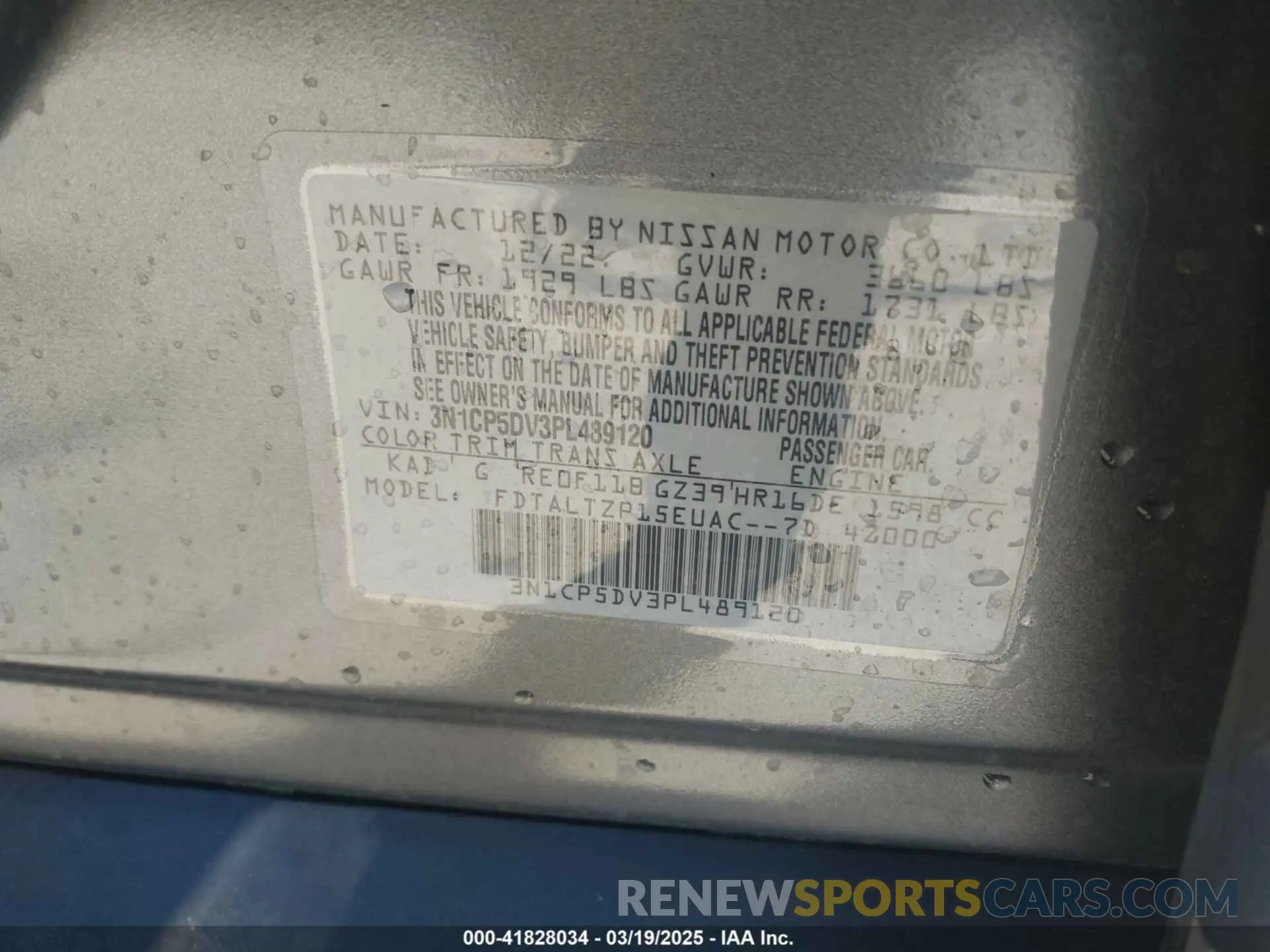 9 Photograph of a damaged car 3N1CP5DV3PL489120 NISSAN KICKS 2023